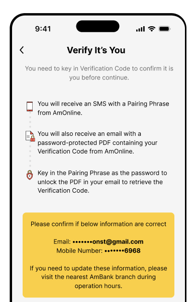 reset password