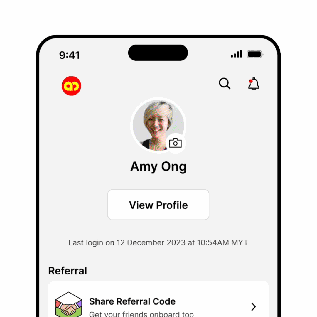 My profile and support gif